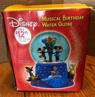 Hallmark Walt Disney Musical 100th Birthday Water Snow Globe Mickey Minnie