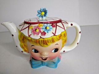 Miss Dainty Teapot 321 Geo Z.  Lefton Vintage