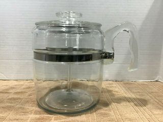 Vintage Flameware Pyrex Glass 9 Cup Coffee Pot Percolator Complete 7759