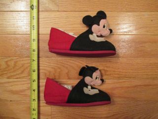 Mickey Mouse Walt Disney Character House Shoes By Trimfoot Old 1940 