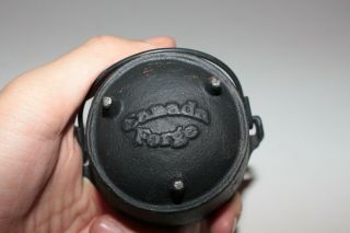 Vintage Black Cast Iron Mini Cauldron Kettle Bucket Pot Footed Canada Forge S22 3