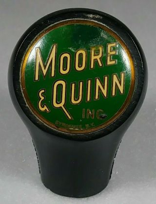 Old Moore & Quinn Inc.  Beer Ball Style Tap Knob Syracuse York Ny Brewing