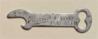 1910s Harvard $1000 Pure Beer Lowell Massachusetts Key Bottle Opener B - 18 - 277