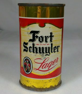 Fort Schuyler Lager Beer Flat Top Can West End Brewing Division Utica Ny 64 - 30