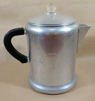Vintage Buckeye Aluminum Ware 6 Cup Percolator Coffee Pot 18 Gauge Aluminum Maap