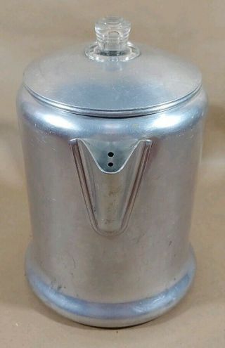 Vintage Buckeye aluminum Ware 6 cup percolator coffee pot 18 gauge aluminum mAAP 2