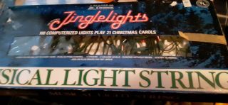 Vintage Mr Christmas Jinglelights Jingle Lights 100 Color Lights,  21 Songs