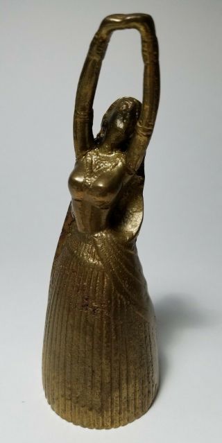 Brass Bronze Metal Lady Bell - Belly Dancer