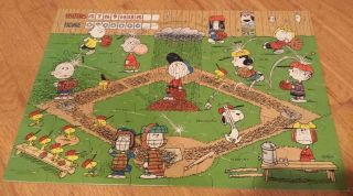 Snoopy Charlie Brown All Stars Baseball Puzzle Hallmark Springbok Peanuts VTG 2