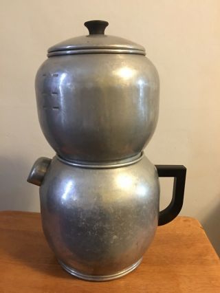 Vintage West Bend Aluminum " Kwik Drip " 18 Cup Coffee Maker Camping Rv Motorhome