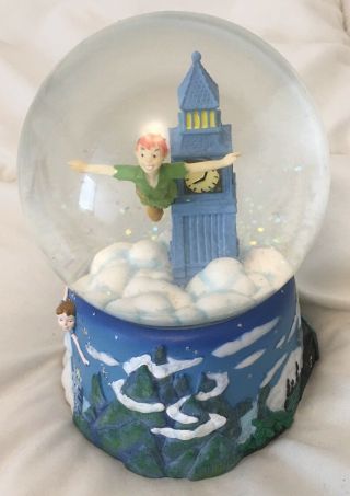 Enesco Disney Peter Pan Musical Snow Globe Plays “you Can Fly”