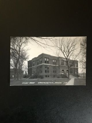 Vintage Rppc Court House Worthington Minnesota Real Photo Postcard