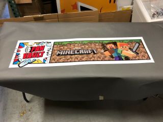Toys R Us Exclusive Fan Vault Minecraft 48 " X 12 Display Sign 2 - Sided Try Exclus