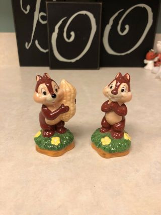 Chip And Dale Disney Salt And Pepper Shakers