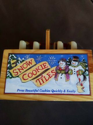 Brown Bag Snow Cookie Tile Molds Set Of 4 Stamping Tiles And Booklet