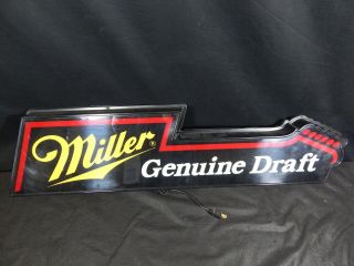 Vintage 1988 Miller Draft Beer Lighted Guitar Bar Sign Mancave