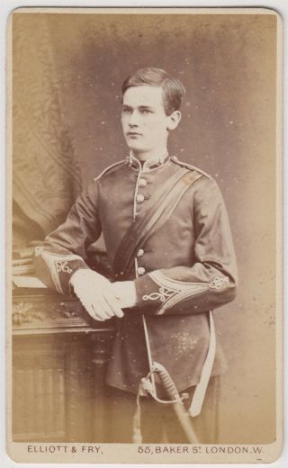 Military Cdv - London,  Young Officer With Sword