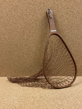 Vintage Brodin Fly Fishing Landing Net - Teardrop Design 7.  2 Oz
