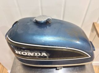 Vintage Honda Cb750 Cb 750 Four Gas Fuel Tank K5 K6 Sohc Planet Blue Emblems Cap