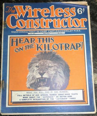 Wireless Constructor Magazines - May To August 1931 Inclusive (4 Issues)