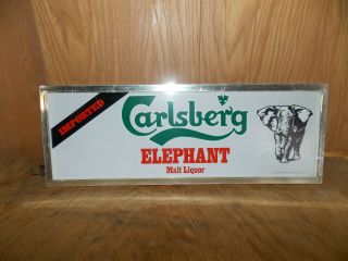 (rare) Carlsberg Elephant Malt Liquor Imported Lighted Beer Sign