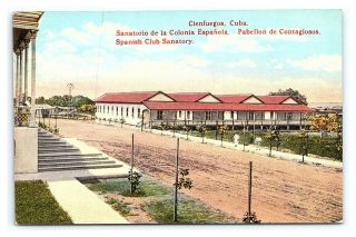 Vintage Postcard Sanatorio De La Colonia Espanola Cienfuegos Cuba R4