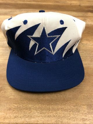 Dallas Cowboys Nfl Football Vintage 90s Logo Athletic Sharktooth Snapback Hat