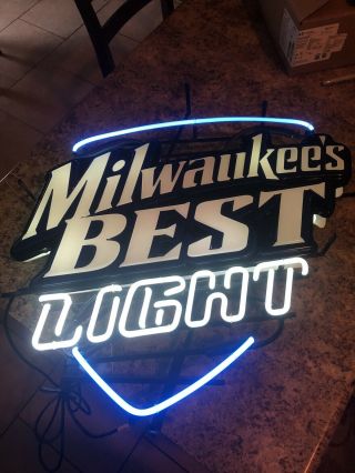 Milwaukee’s Best Light Neon Beer Sign.