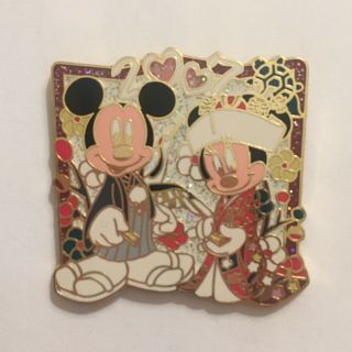 Disney Pin Mickey Mouse & Minnie Japanese Wedding 2007 Le 1000 Disney Store
