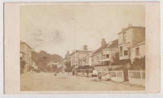 Isle Of Wight Cdv - Seaview,  Near Ryde,  The High Street By Symonds Of Portsmouth