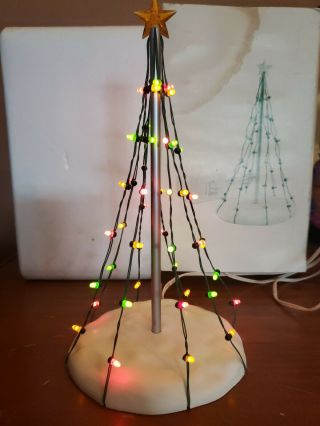 Dept 56 Village Accessories Lighted Christmas Pole With 48 Mini Lights 52679