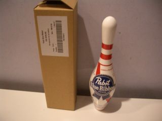 Pabst Blue Ribbon Pbr Bowling Pin Tap Beer White Blue Red Handle Box