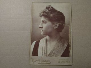 Cabinet Card Photograph Of A Lady By Frank Brown Of Leicester