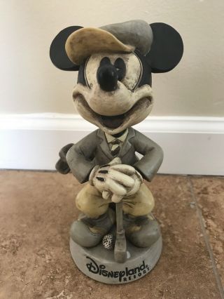 Walt Disney Mickey Mouse Golf Sports Bobblehead 8.  5”