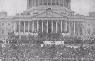 1909 President William H Taft Taking The Oath Of Office Political Postcard