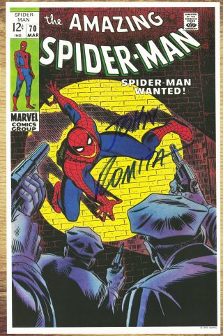 Spiderman 70 John Romita Signed Autographed Poster 2000