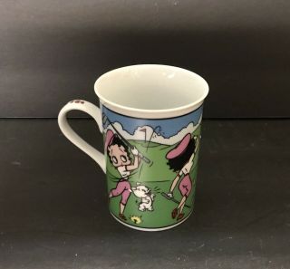 “betty On The Links” Betty Boop Fine Porcelain Collectors Mug - Golf