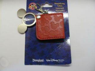 Rare Vintage Walt Disney World Mickey Mouse Magnifying Glass Lanyard Accessory