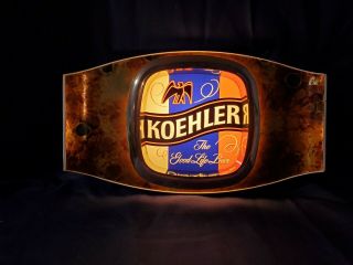 Koehler Beer Lighted Sign Erie Brewing Co.  Pa