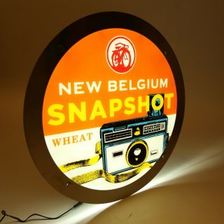 Belgium Snapshot Wheat Led Light Up Bar Sign 18 Inch
