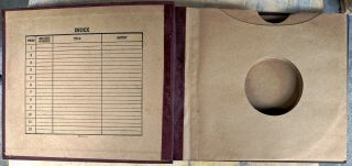 78 rpm 10” RECORD ALBUM BINDER HOLDER STORAGE BOOK holds 12 records MAROON 3
