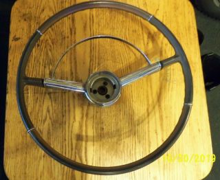 Vintage 1964 Impala Steering Wheel & Chrome Horn Piece