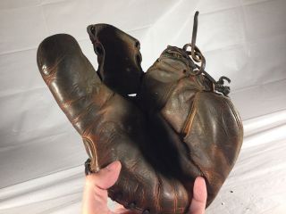 Vintage Rawlings Baseball Glove Leather Four Finger St Louis Right Handers Glove