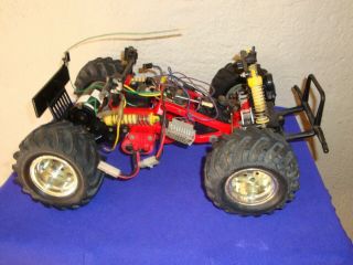 Vintage Tamiya The Frog Rc Monster Truck Red Chassis
