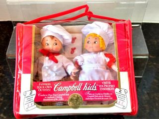 Vintage Fibre Craft Campbell Soup Kids Collector Dolls 1995 5” & Clothes H116
