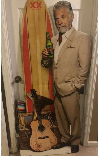 Dos Equis Most Interesting Man In The World Life Sz Card Board Cutout Surf Board