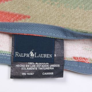 Vintage Ralph Lauren Southwest Aztec European Square Pillowcase (2) 17x17 USA 3
