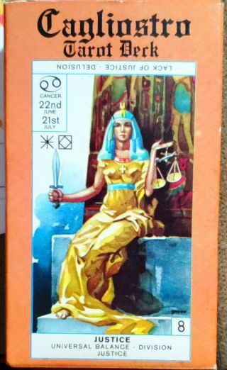 Vintage Cagliostro Tarot Deck Made In Italy 1981 By Modiano Cards Oop