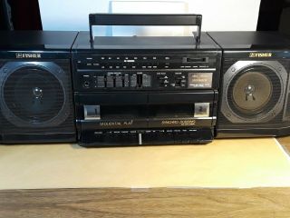 Vintage Fisher Ph - W801 Boombox Radio Double Cassette Player