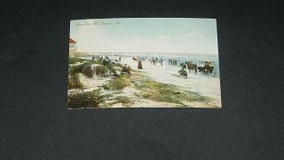 1908 Daytona Beach And Pier Postcard.  Very Hard To Find.